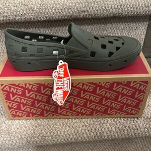 Vans Olive Green Slip-On Trek Shoes